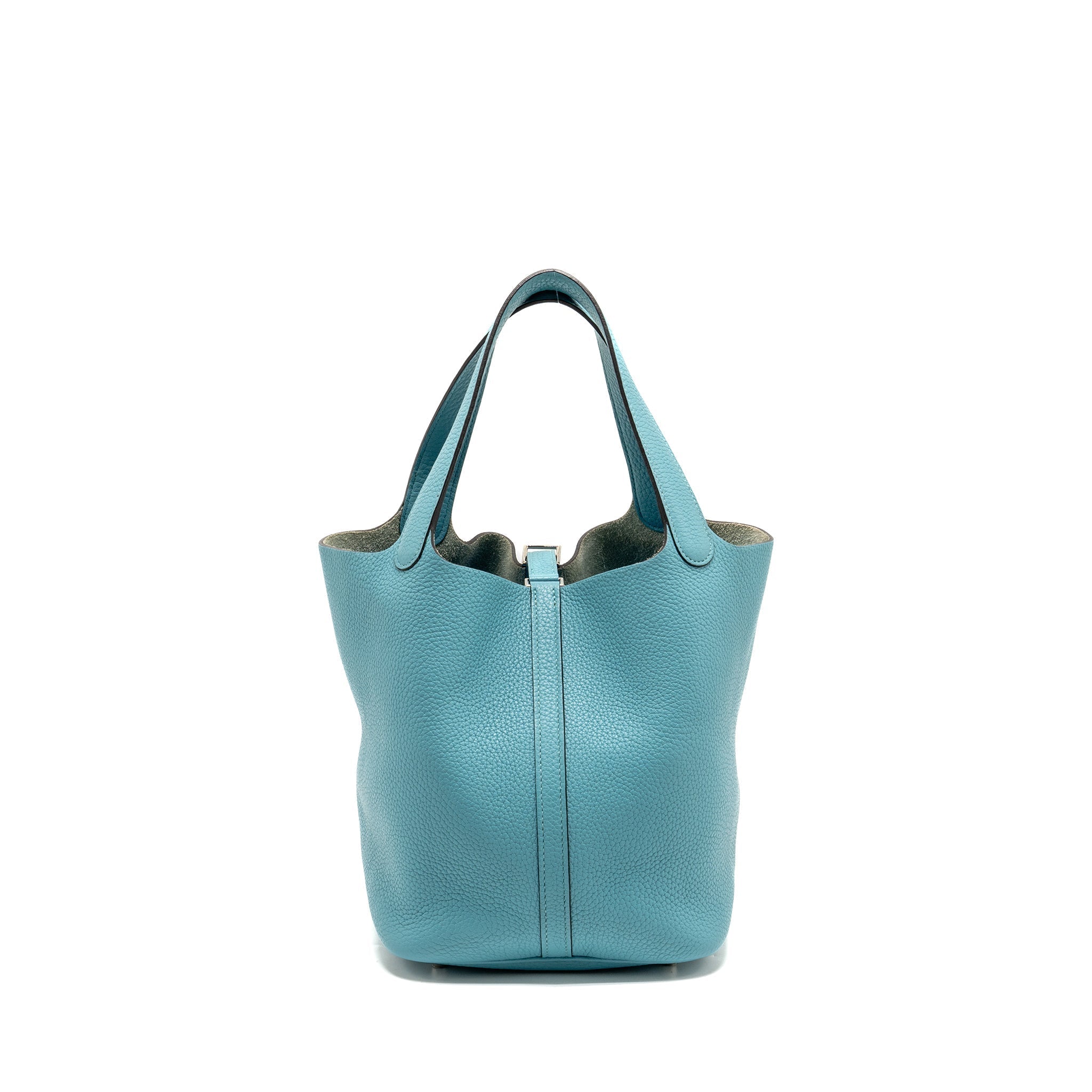 HERMES PICOTIN 22 LOCK BAG CLEMENCE 3Z BLUE SAINT CYR SHW