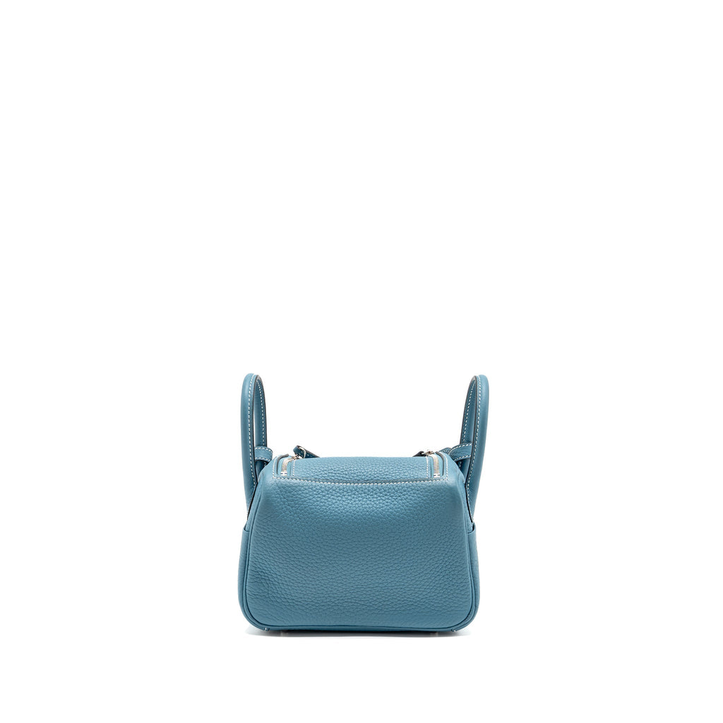 HERMES MINI LINDY CLEMENCE NEW BLUE JEAN SHW
