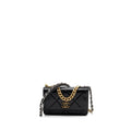 CHANEL 19 WALLET ON CHAIN LAMBSKIN BLACK MULTICOLOR HARDWARE