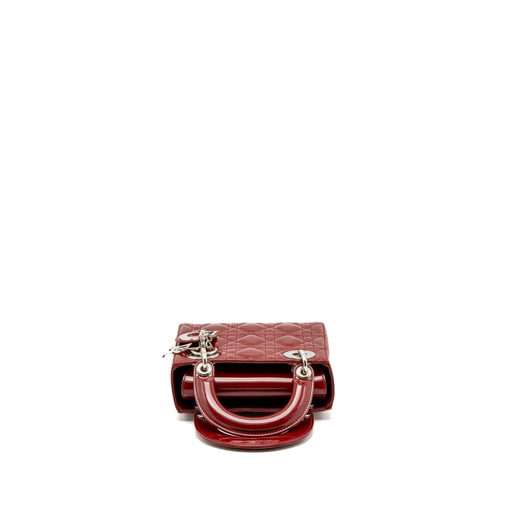 DIOR MINI LADY DIOR PATENT RED SHW