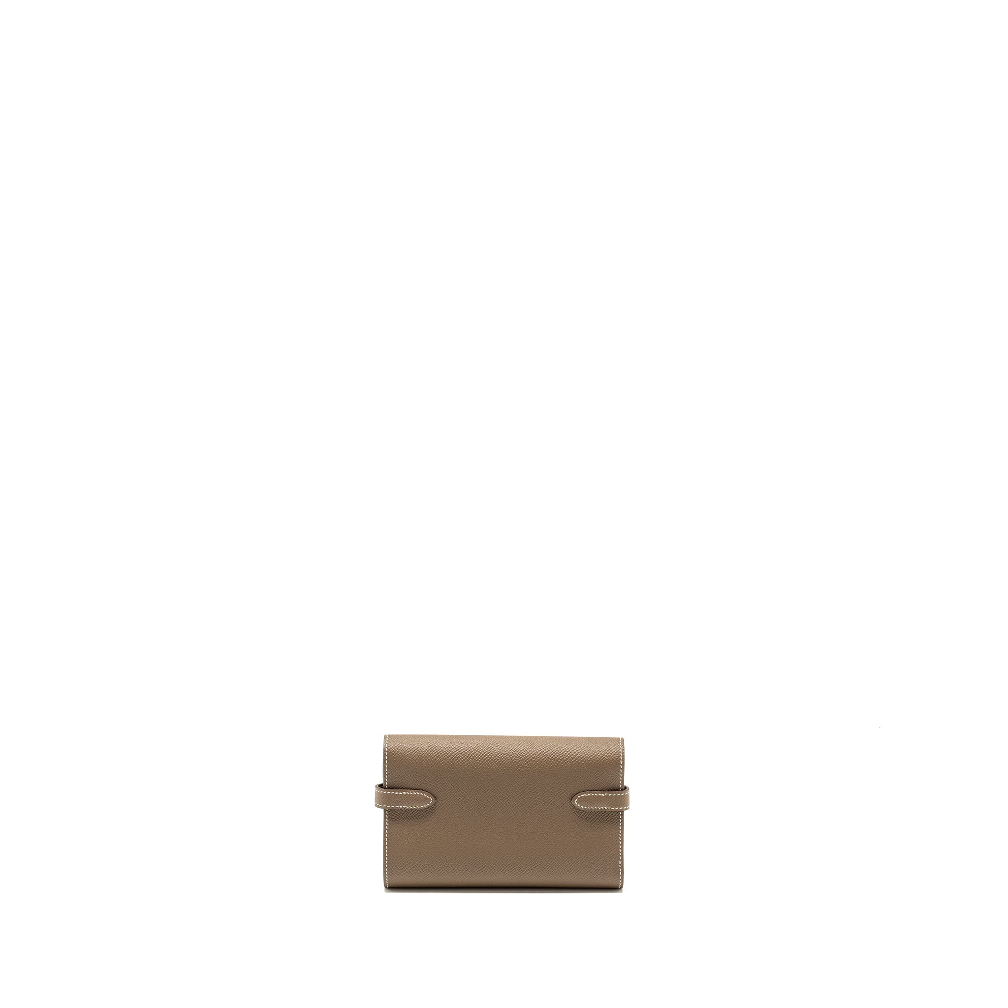 HERMES KELLY COMPACT WALLET EPSOM ETOUPE GHW