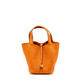 HERMES PICOTIN 22 LOCK BAG CLEMENCE ORANGE GHW