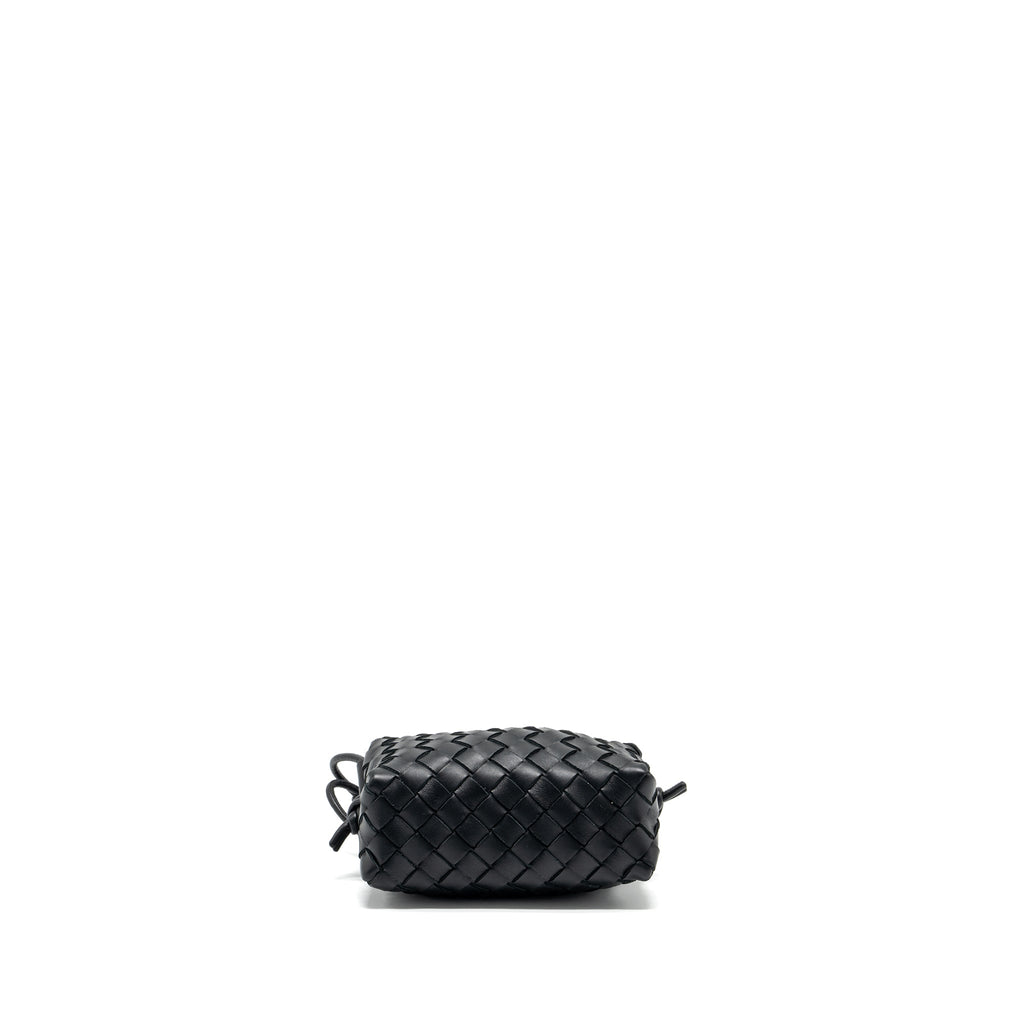 BOTTEGA VENETA MINI LOOP CAMERA BAG LAMBSKIN BLACK GHW