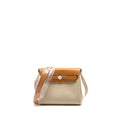 HERMES HERBAG MINI CANVAS/HUNTER LEATHER BETON / NATURAL SABLE SHW