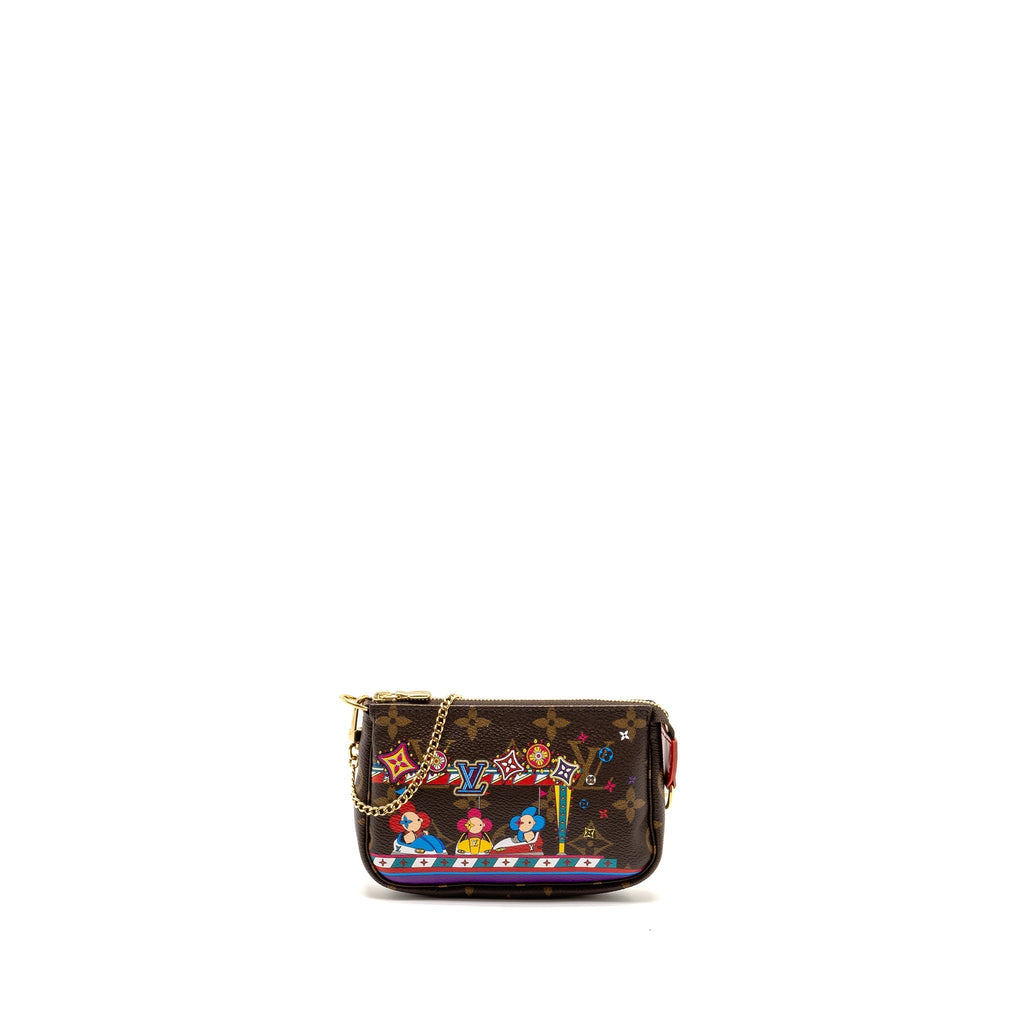 LOUIS VUITTON 2020 MINI POCHETTE 2020 CHRISTMAS ANIMATION BUMPER CARS MONOGRAM CANVAS GHW