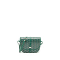 GOYARD BELVEDERE PM MESSENGER BAG GOYARDLINE CANVAS GREEN SHW
