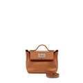 HERMES MINI 24/24 2424-21 BAG EVERCOLOR/SWIFT GOLD SHW
