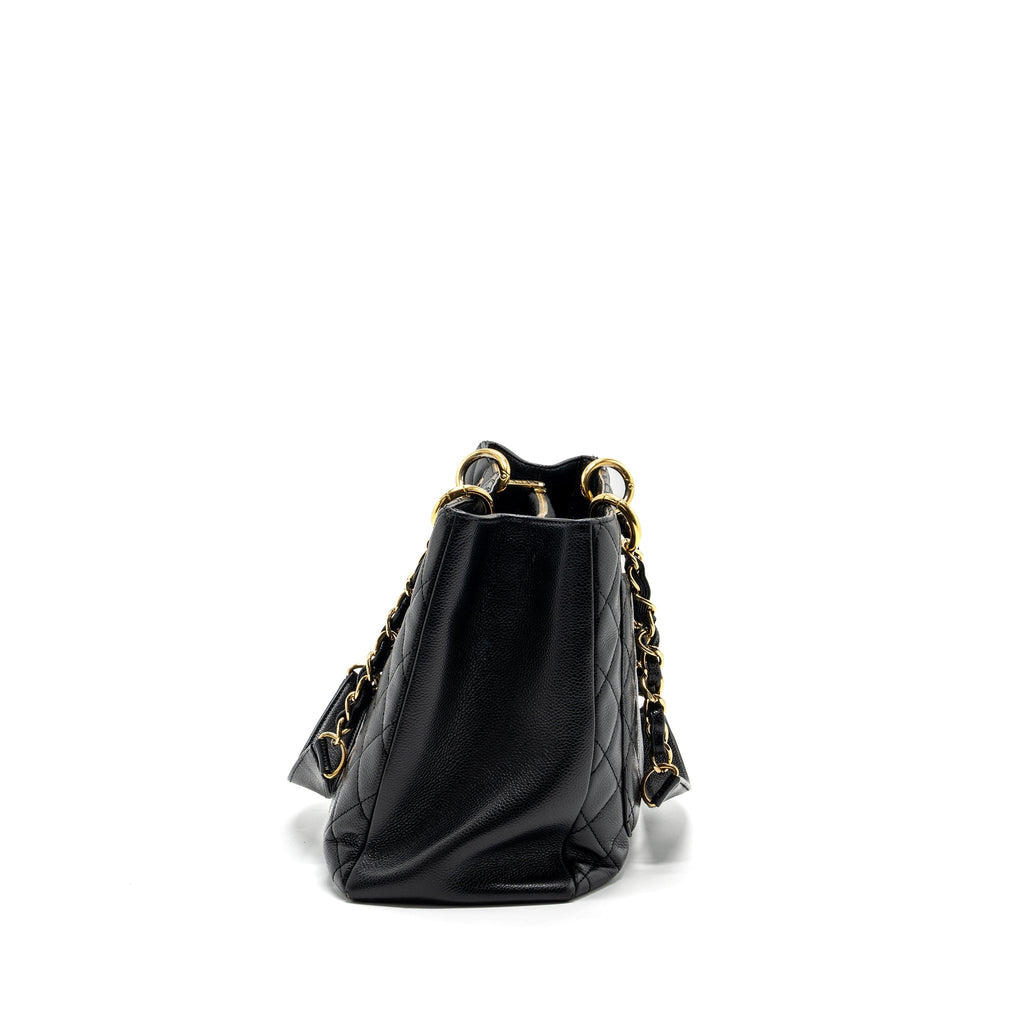 CHANEL GRAND SHOPPING TOTE BAG CAVIAR BLACK GHW