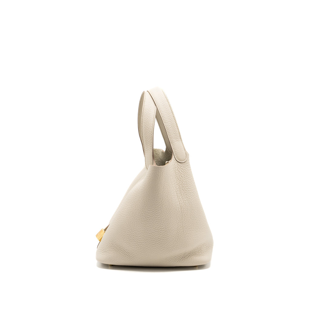 HERMES PICOTIN 22 LOCK BAG CLEMENCE BETON GHW