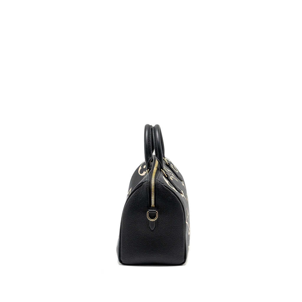 LOUIS VUITTON SPEEDY BANDOULIERE 25 BICOLOUR MONOGRAM EMPREINTE BLACK/MULTICOLOUR GHW