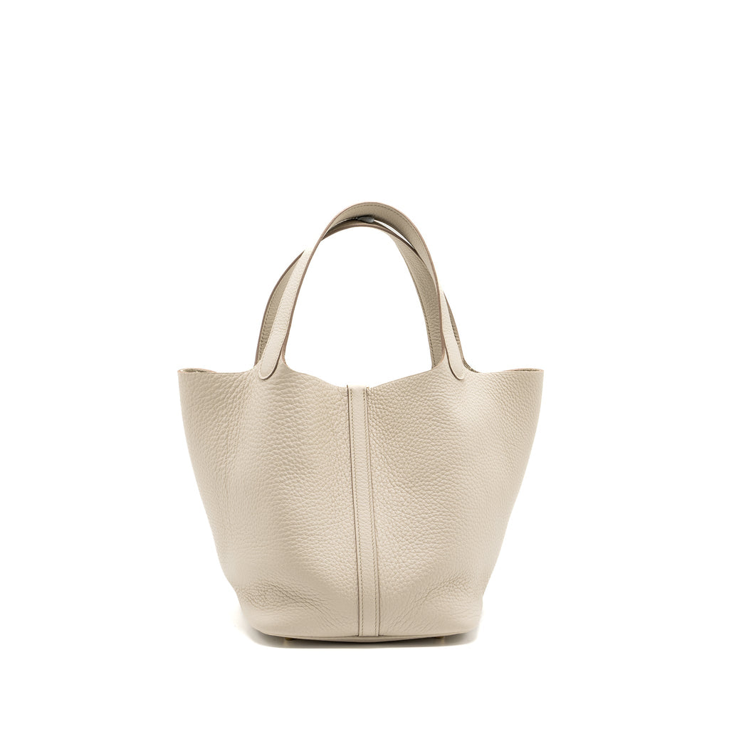 HERMES PICOTIN 22 LOCK BAG CLEMENCE BETON GHW