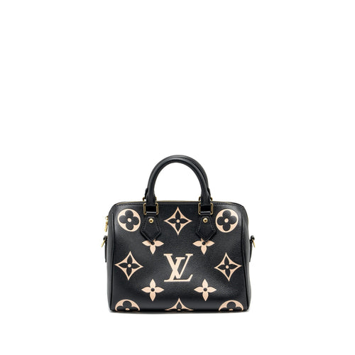 LOUIS VUITTON SPEEDY BANDOULIERE 25 BICOLOUR MONOGRAM EMPREINTE BLACK/MULTICOLOUR GHW