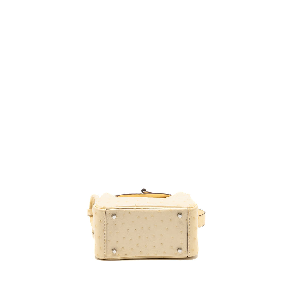 HERMES MINI LINDY OSTRICH NATA SHW