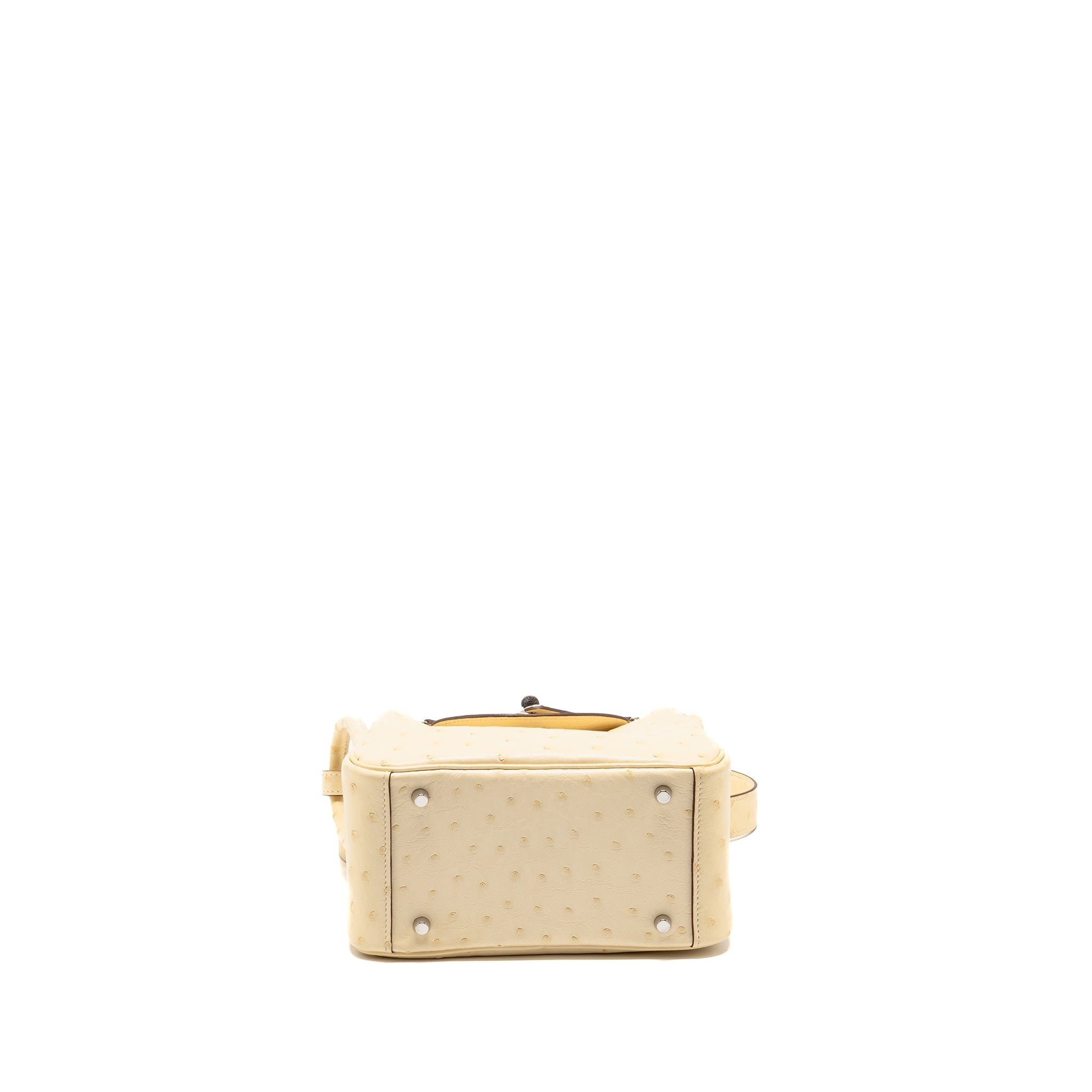 HERMES MINI LINDY OSTRICH NATA SHW