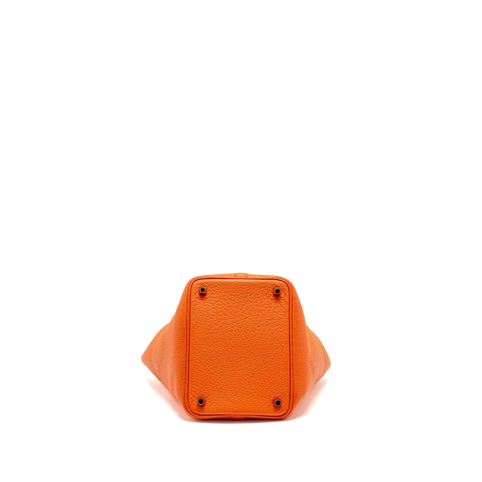 HERMES PICOTIN 18 LOCK BAG CLEMENCE ORANGE GHW