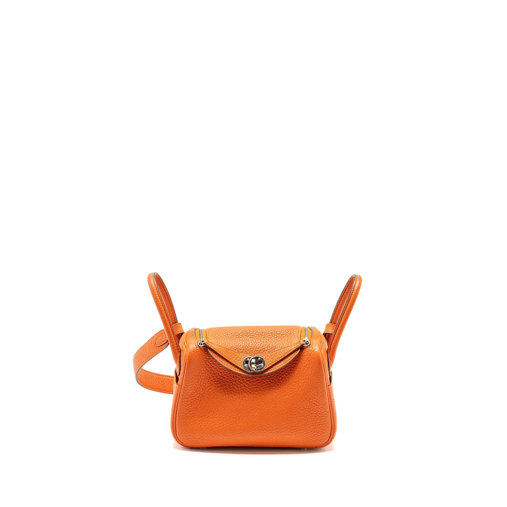 HERMES MINI LINDY CLEMENCE FEU SHW