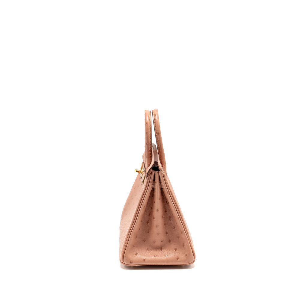 HERMES BIRKIN 25 OSTRICH 94 TERRE CUTIE GHW