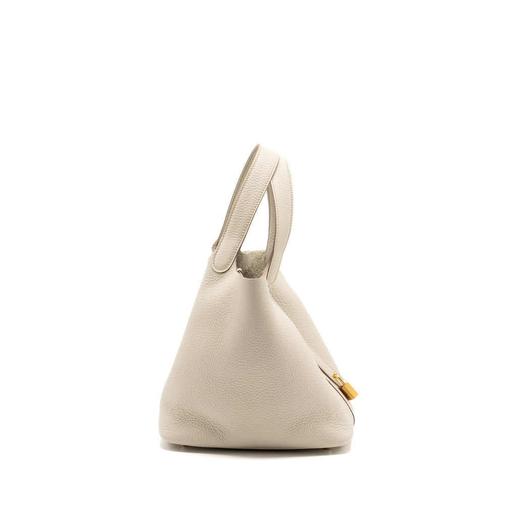 HERMES PICOTIN 22 LOCK BAG CLEMENCE BETON GHW