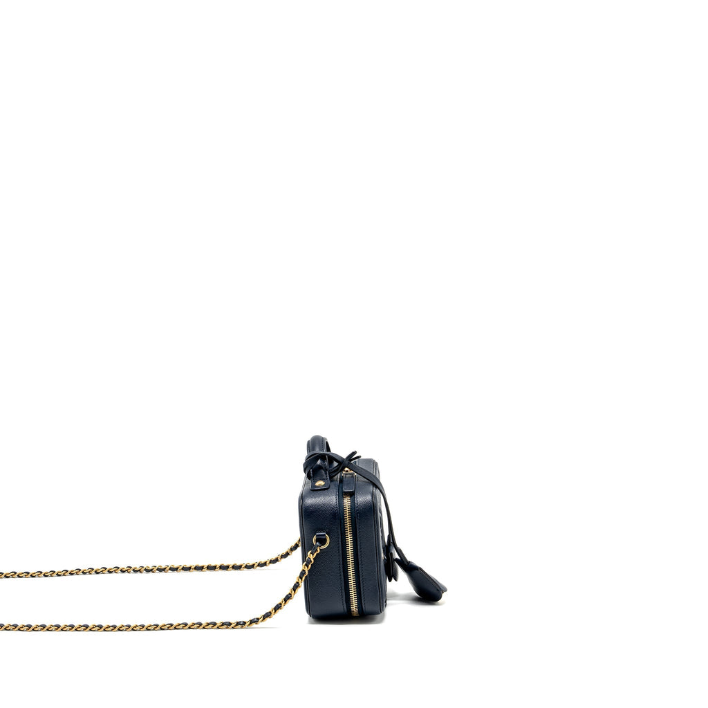 CHANEL MINI FILIGREE CAMERA BAG CAVIAR DARK BLUE GHW