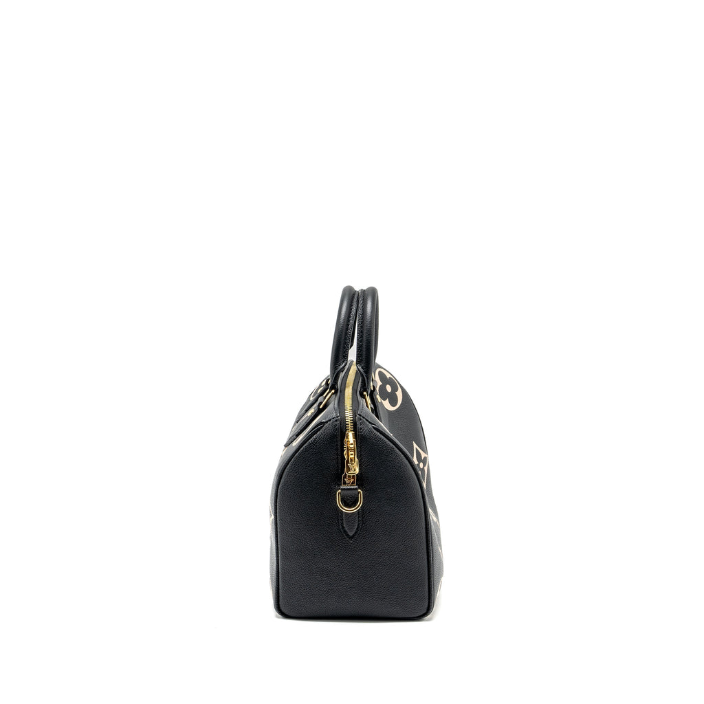 LOUIS VUITTON SPEEDY BANDOULIERE 25 BICOLOUR MONOGRAM EMPREINTE BLACK/MULTICOLOUR GHW