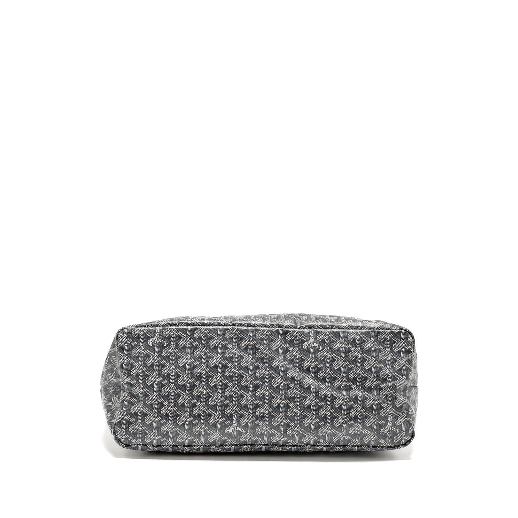 GOYARDBOHEME HOBO BAG GOYARDINE CANVAS/CALFSKIN GRIS SHW