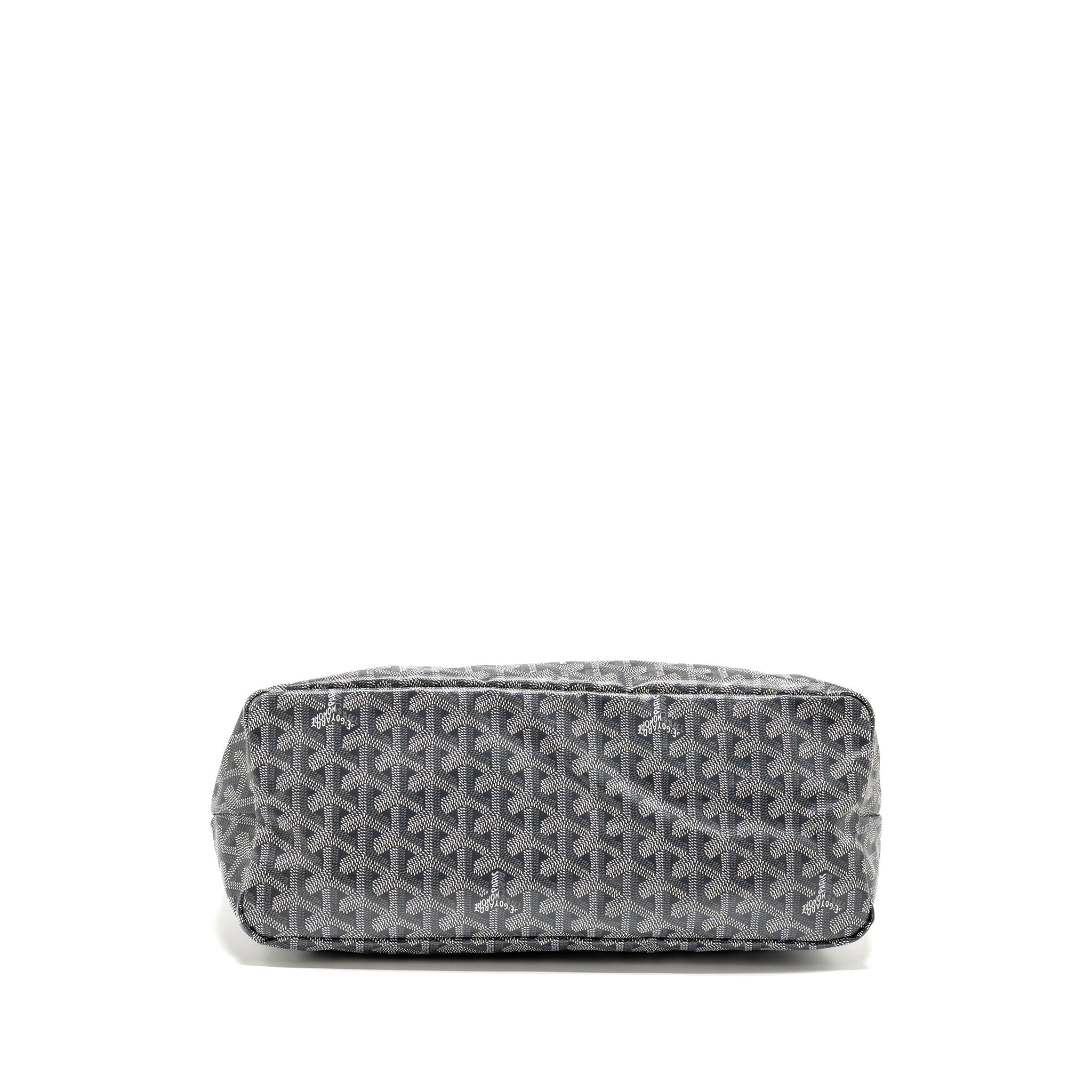 GOYARDBOHEME HOBO BAG GOYARDINE CANVAS/CALFSKIN GRIS SHW