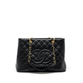 CHANEL GRAND SHOPPING TOTE BAG CAVIAR BLACK GHW