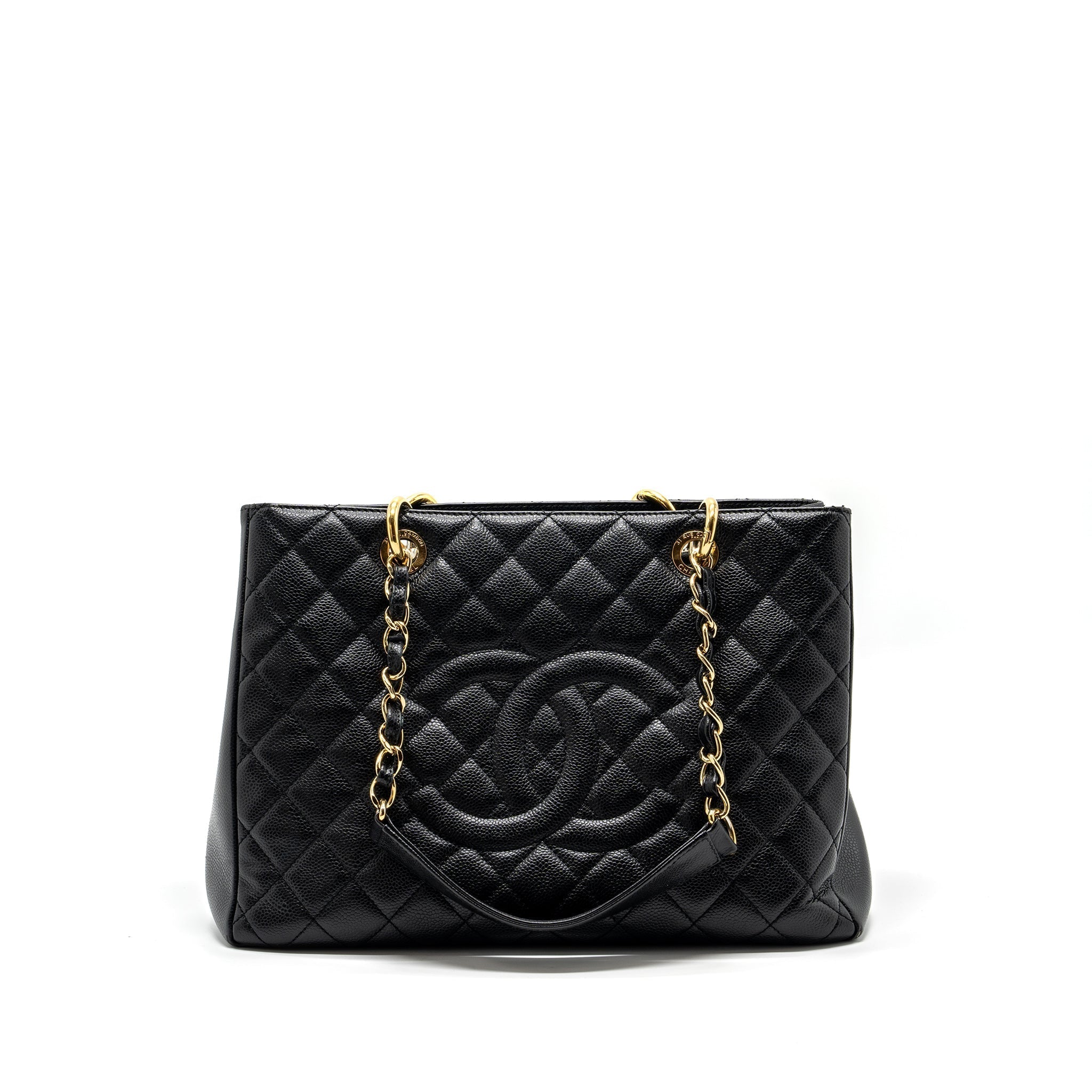 CHANEL GRAND SHOPPING TOTE BAG CAVIAR BLACK GHW