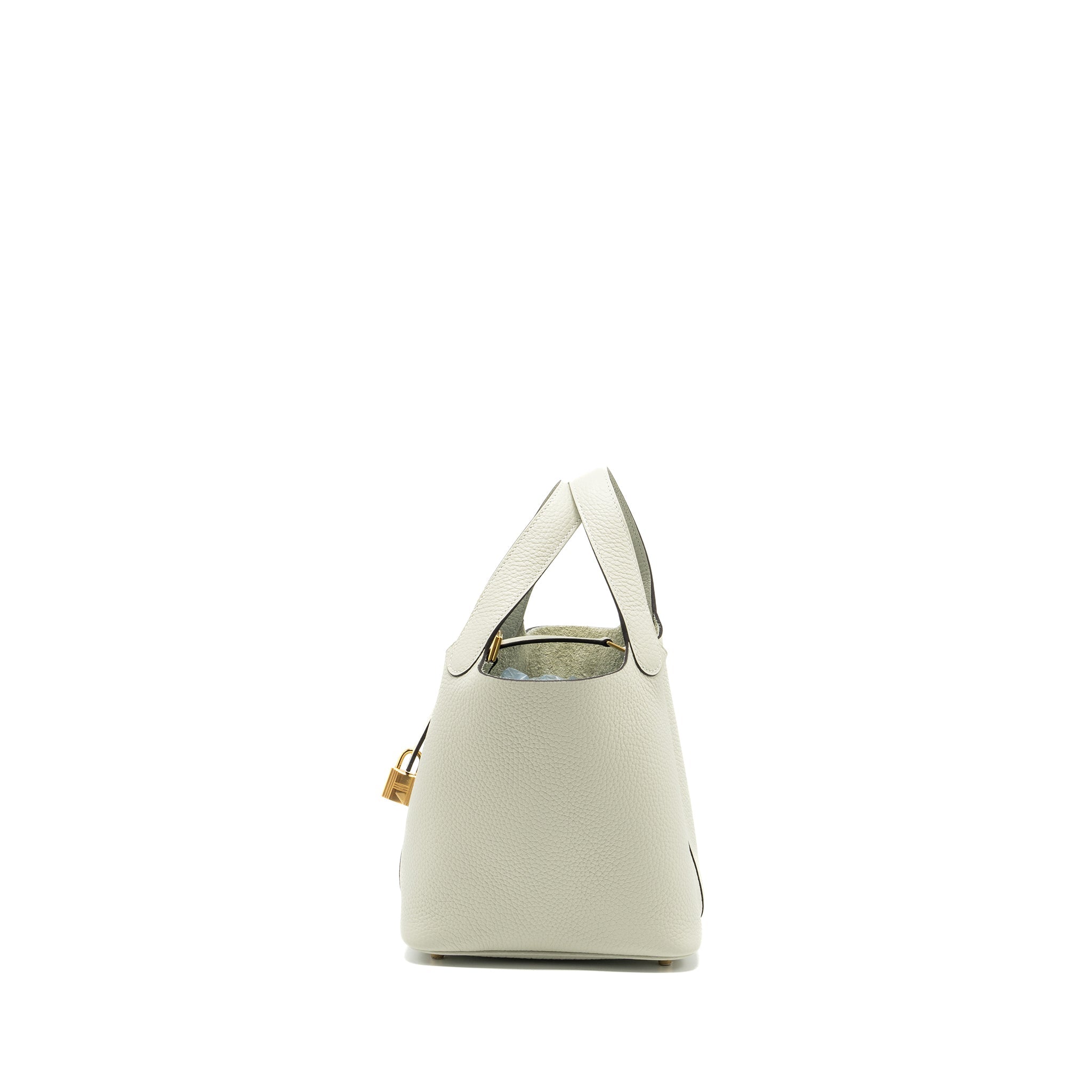 HERMES PICOTIN 18 LOCK BAG CLEMENCE GRIS NEVE GHW