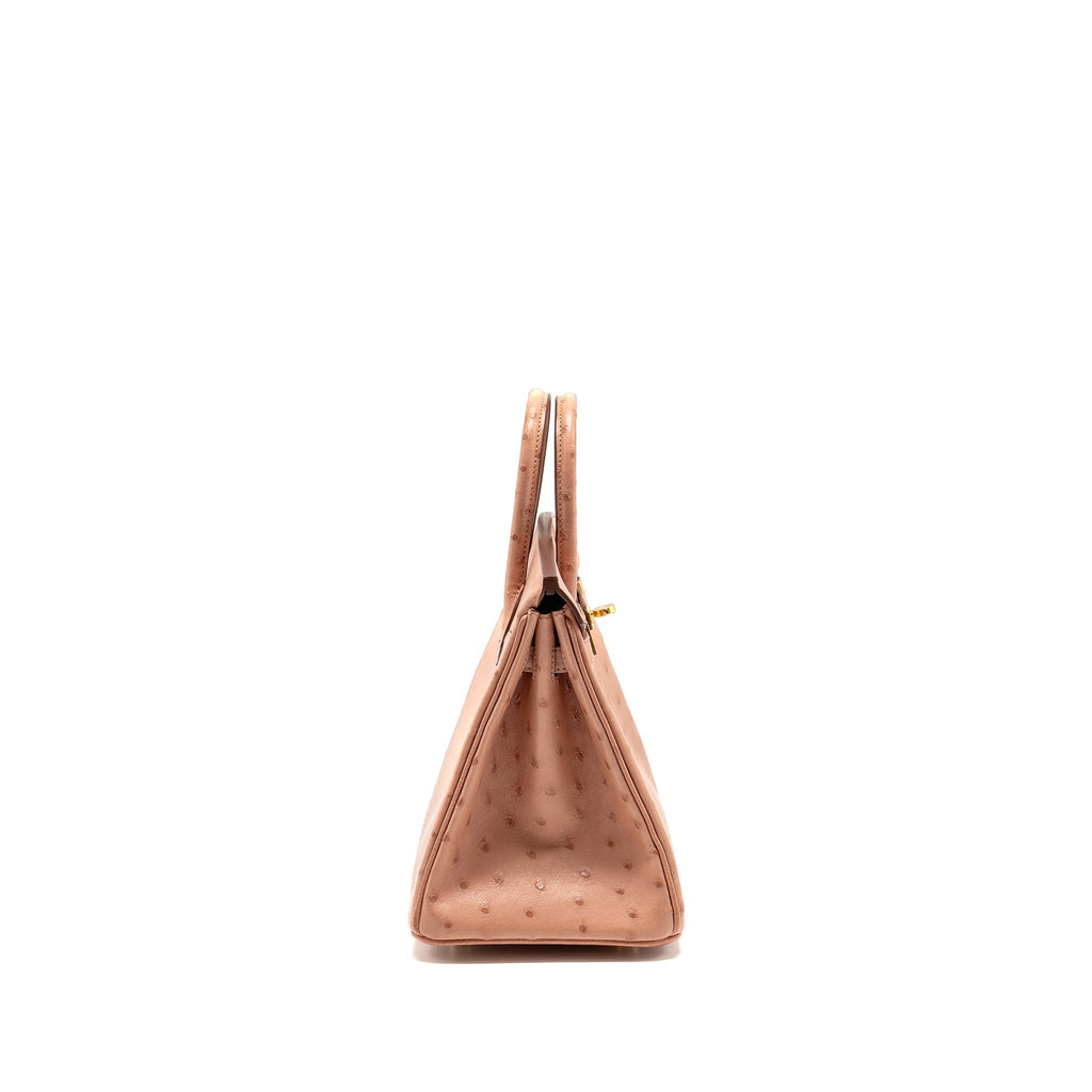 HERMES BIRKIN 25 OSTRICH 94 TERRE CUTIE GHW
