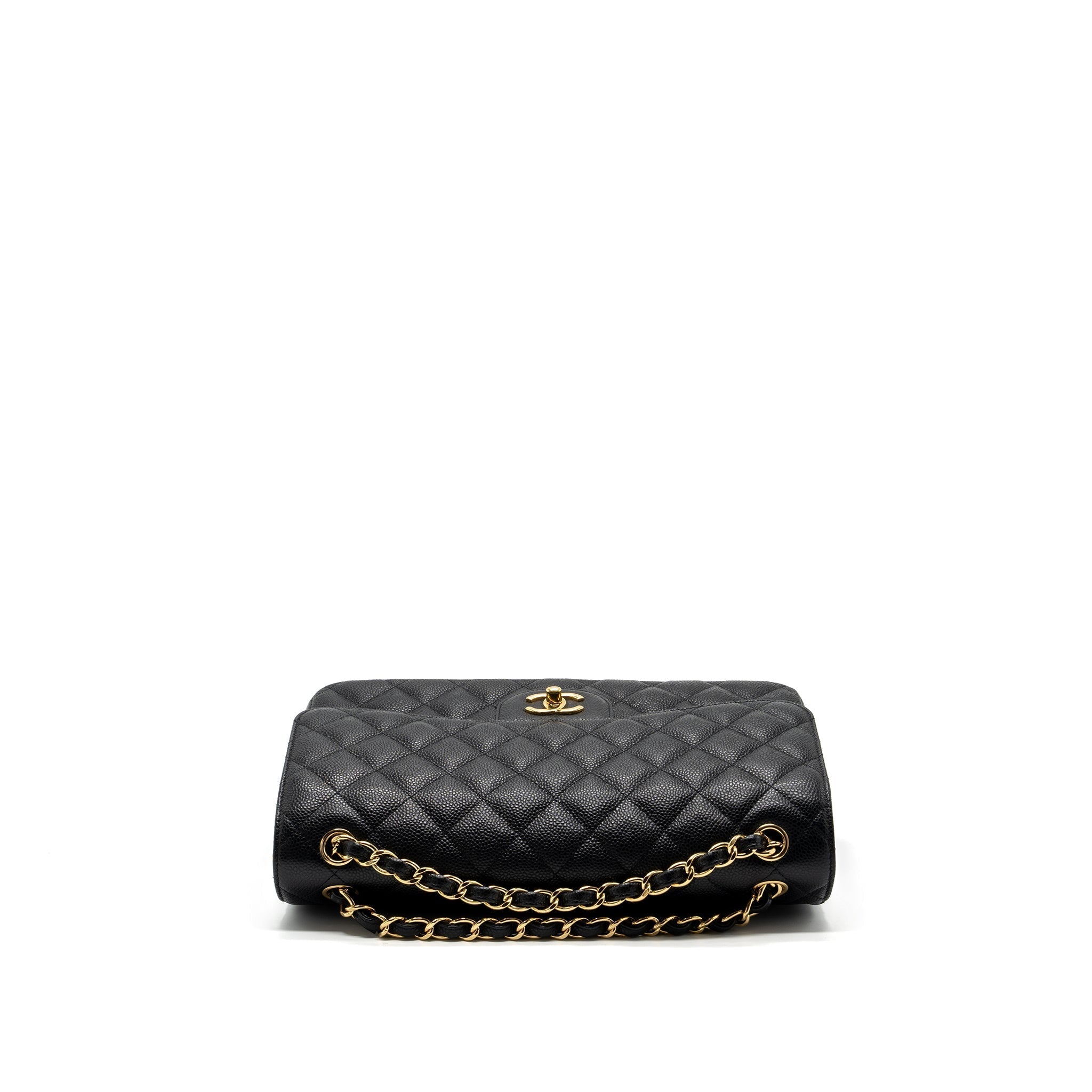 CHANEL JUMBO CLASSIC DOUBLE FLAP BAG CAVIAR BLACK GHW