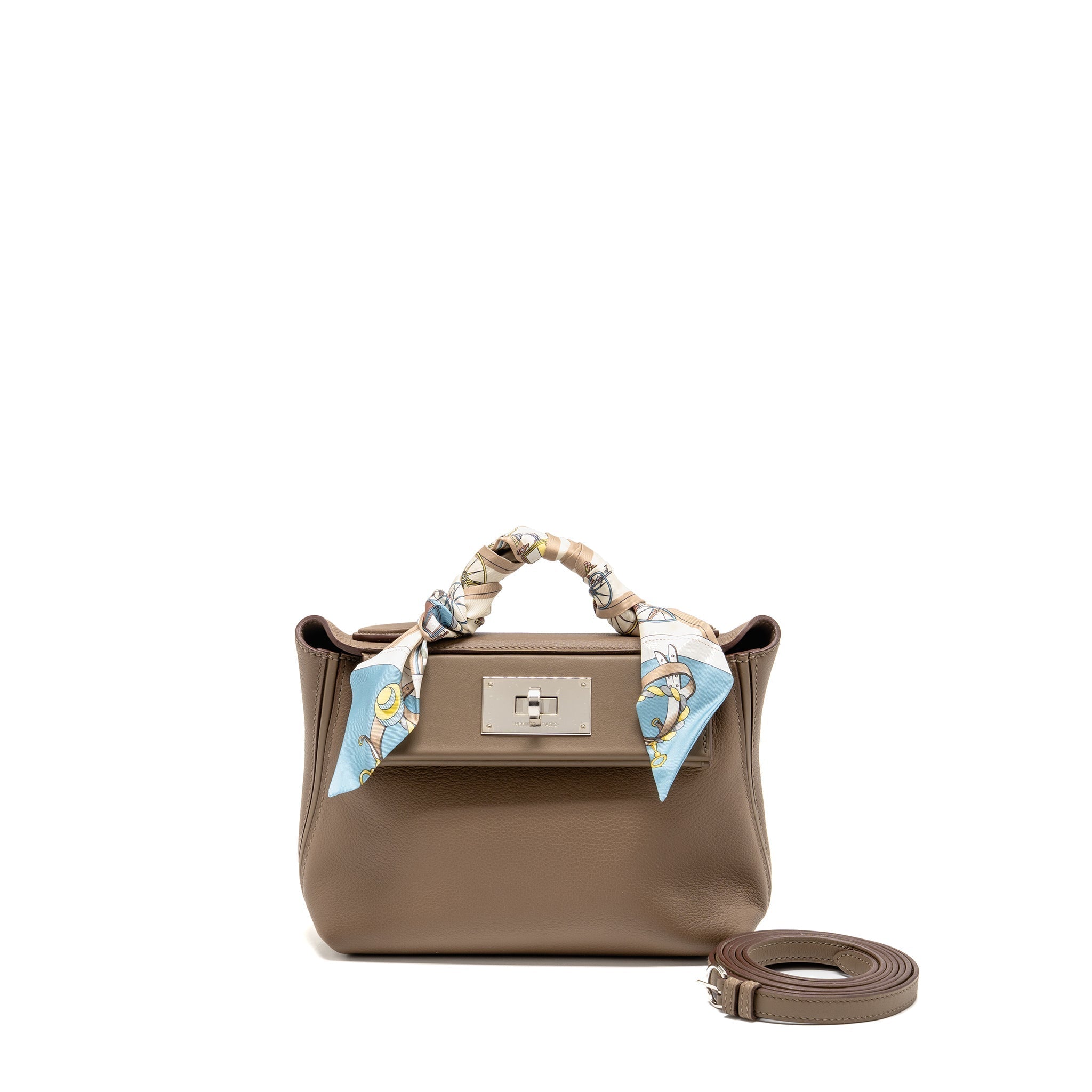 HERMES MINI 24/24 2424-21 BAG EVERCOLOR ETOUPE SHW