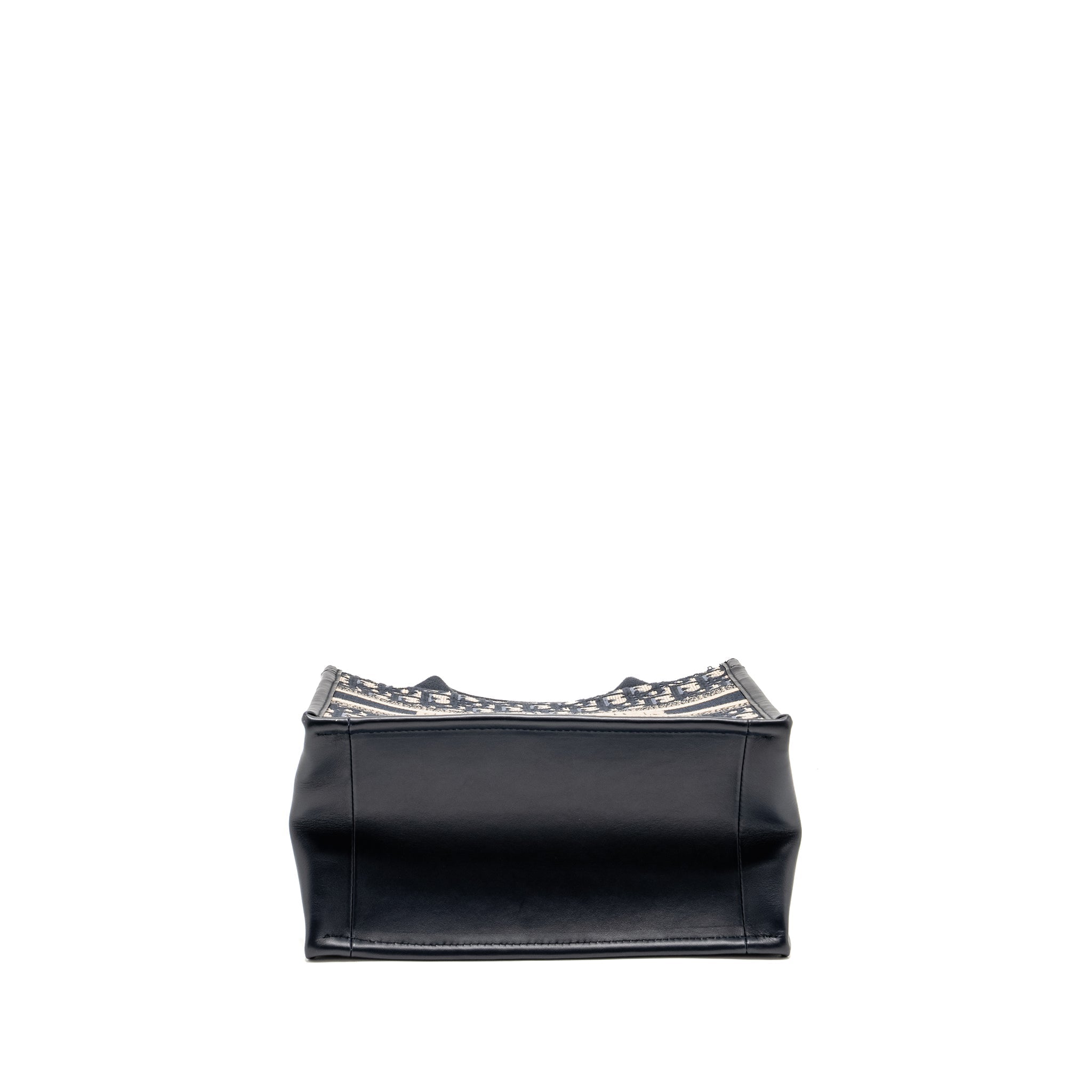 DIOR SMALL BOOK TOTE BLUE OBLIQUE EMBROIDERY/CALFSKIN GHW