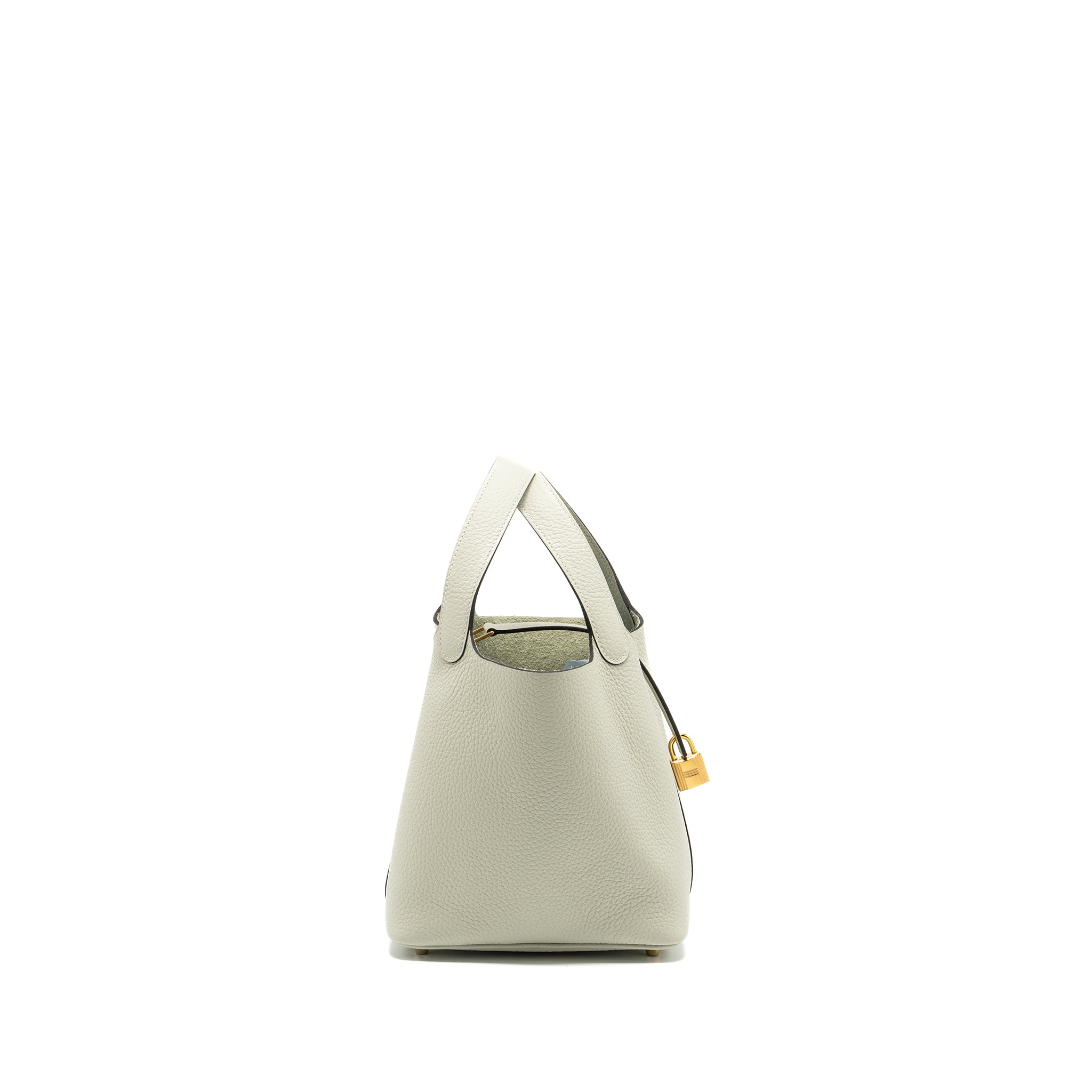 HERMES PICOTIN 18 LOCK BAG CLEMENCE GRIS NEVE GHW
