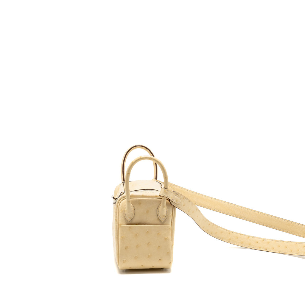 HERMES MINI LINDY OSTRICH NATA SHW