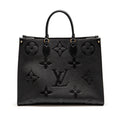 LOUIS VUITTON ONTHEGO GM MONOGRAM EMPREINTE LEATHER BLACK GHW