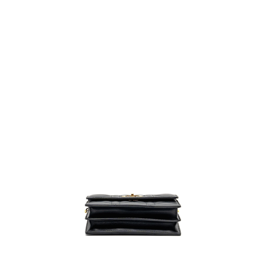 DIOR MISS CARO MINI BAG WITH CHAIN LAMBSKIN BLACK MULTICOLOUR HARDWARE