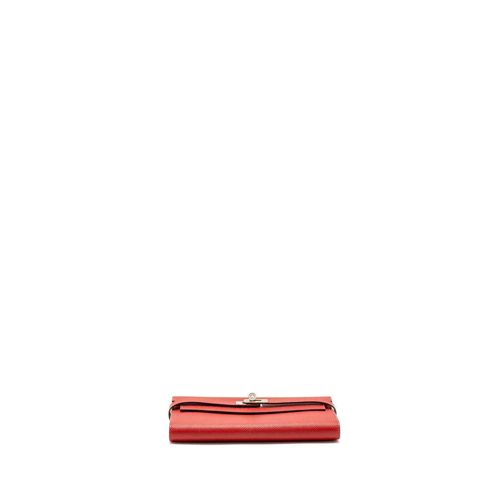 HERMES KELLY LONG WALLET EPSOM RED SHW