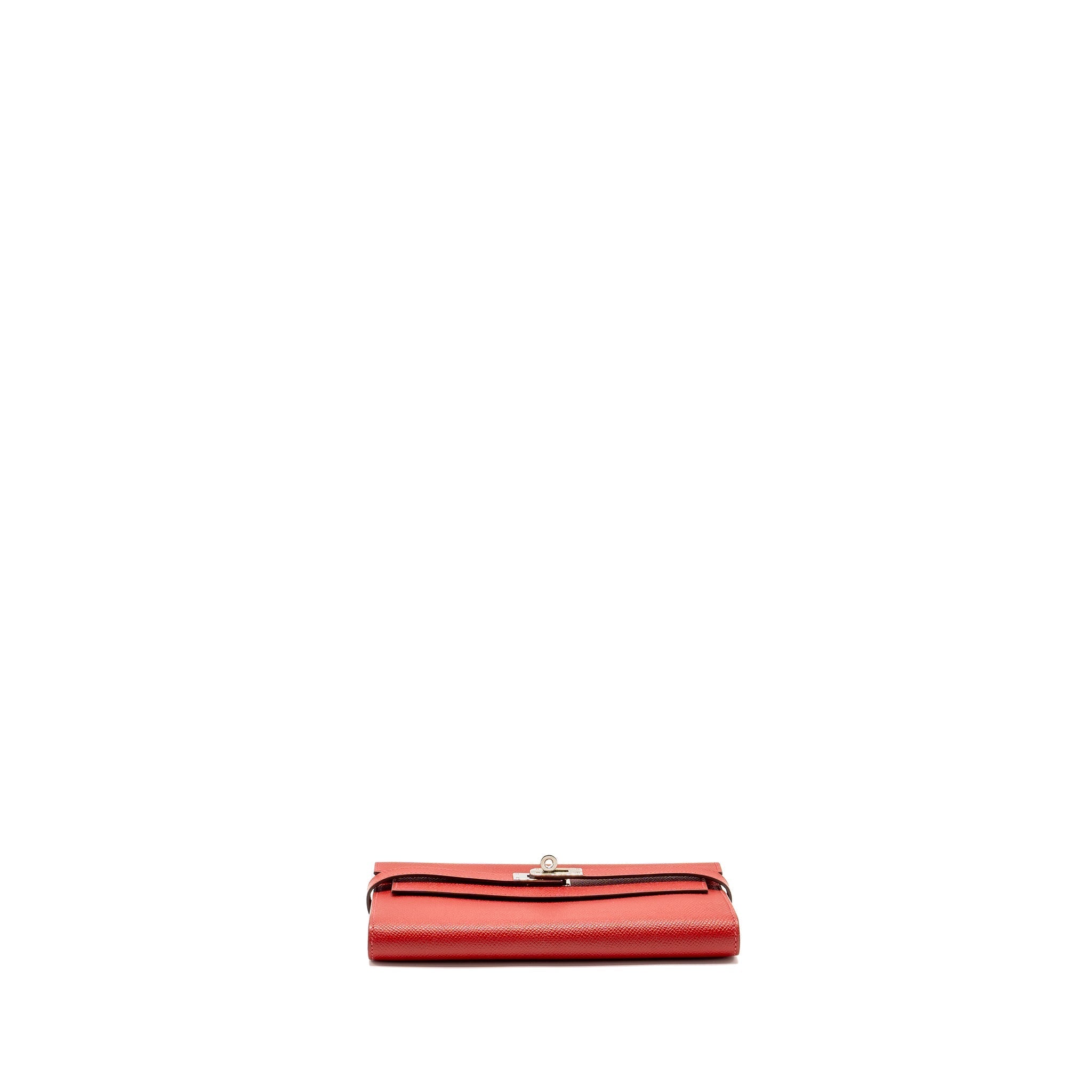 HERMES KELLY LONG WALLET EPSOM RED SHW