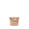 CHANEL MINI 22 BAG SHINY CALFSKIN PINK GHW (MICROCHIP)