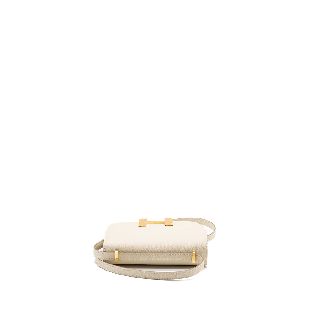 Hermes mini constance Epsom Craie GHW