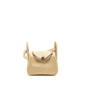 HERMES MINI LINDY OSTRICH NATA SHW