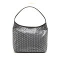 GOYARDBOHEME HOBO BAG GOYARDINE CANVAS/CALFSKIN GRIS SHW