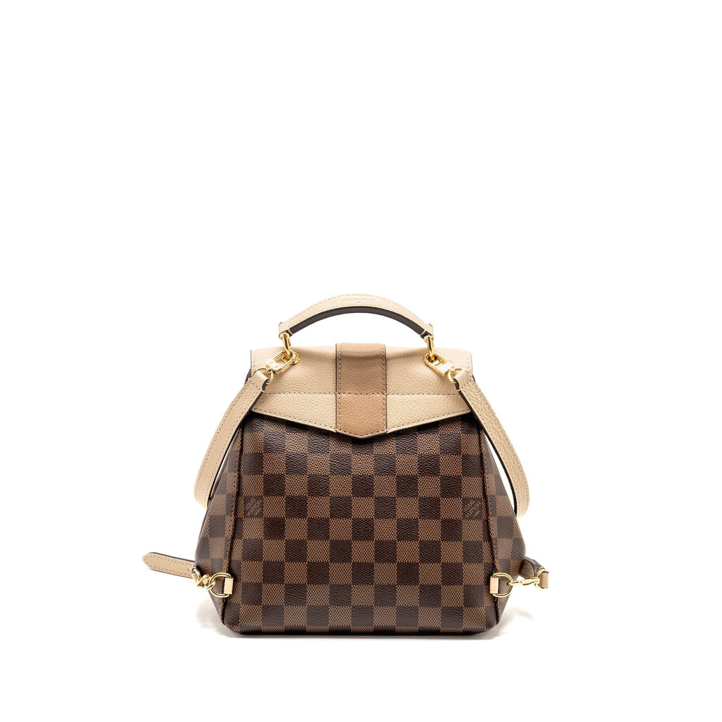LOUIS VUITTON CLAPTON BACKPACK DAMIER EBENE CANVAS/LEATHER LIGHT PINK GHW