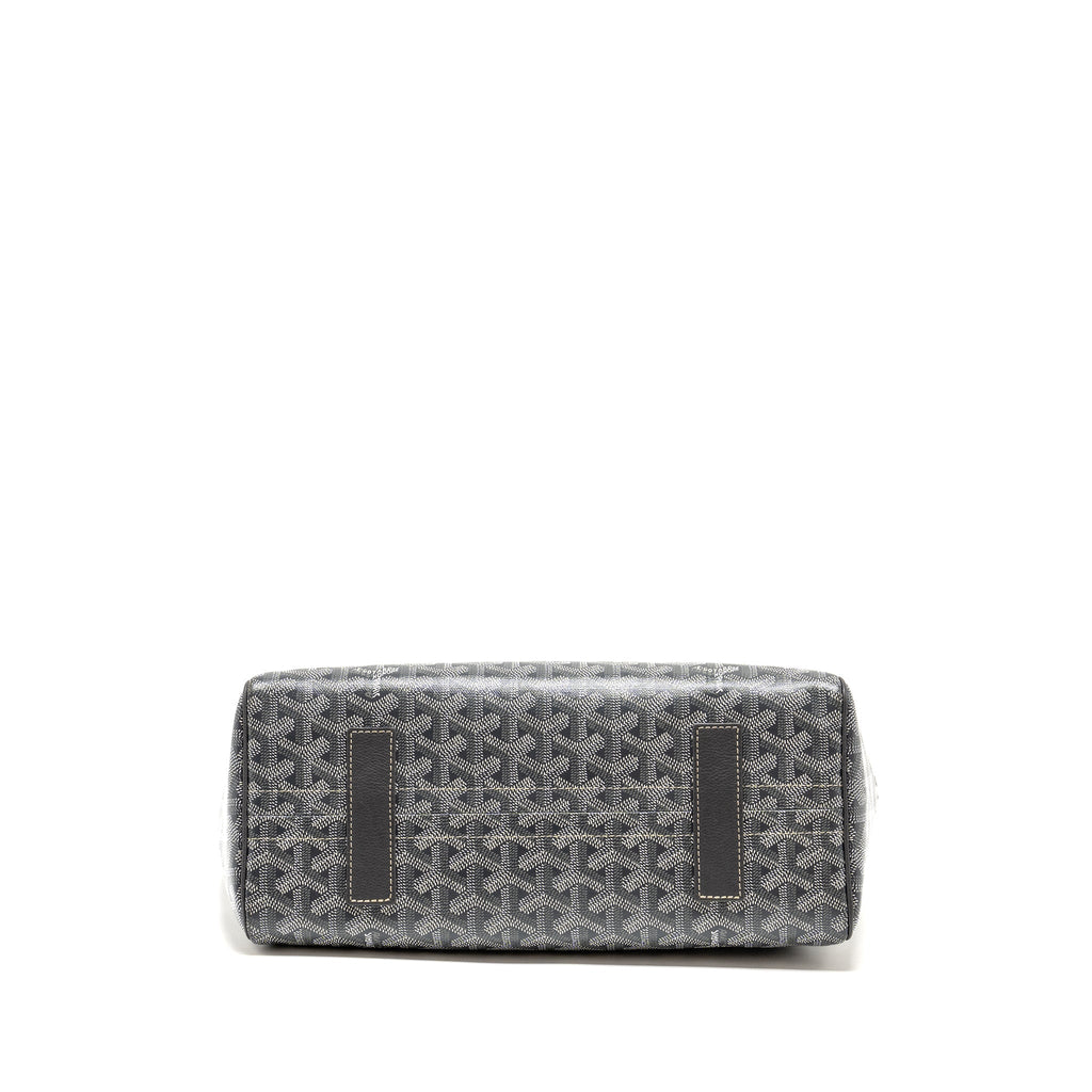 GOYARD ROUETTE SOUPLE PM BAG GOYARDLINE CANVAS / CALFSKIN GREY SHW
