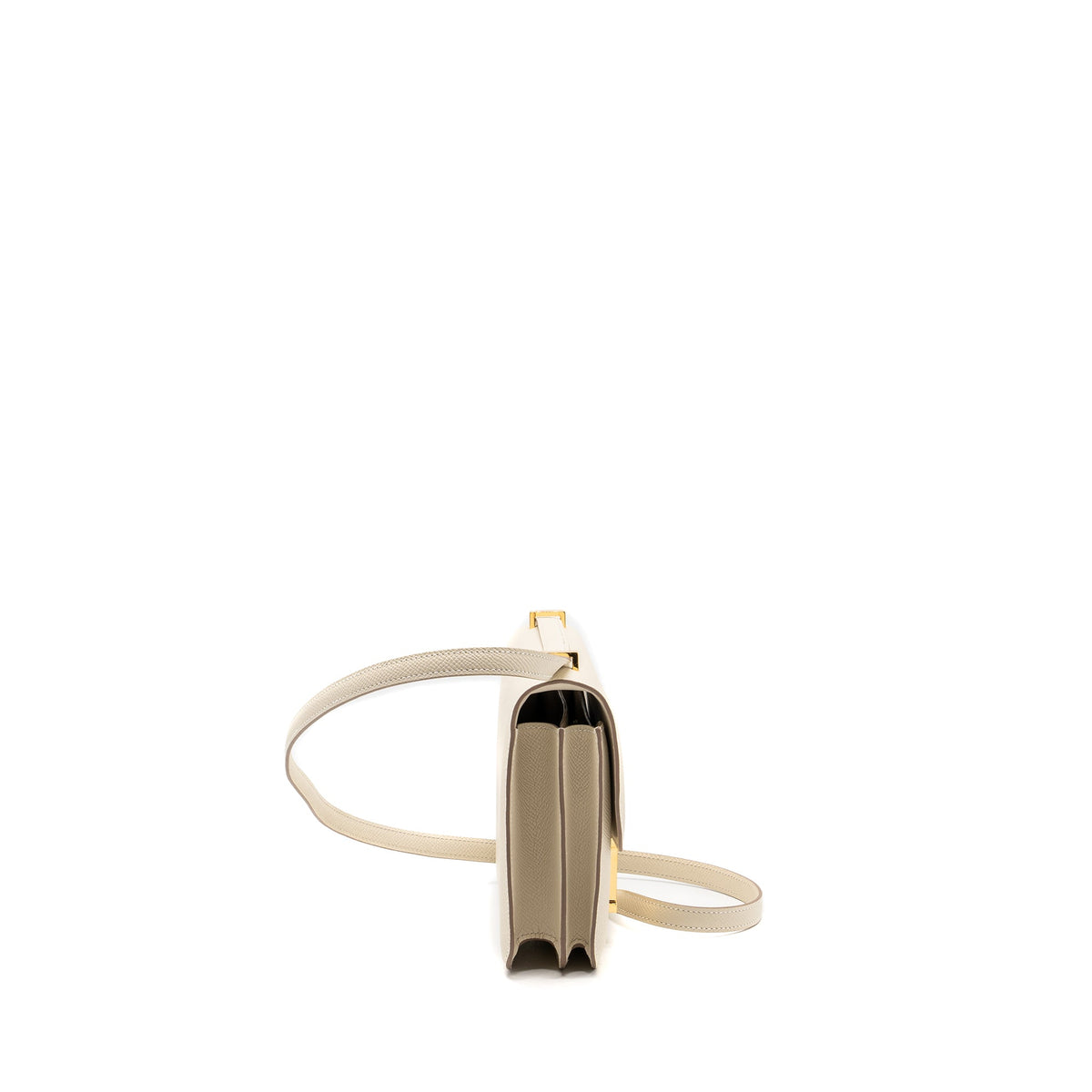 Hermes mini constance Epsom Craie GHW