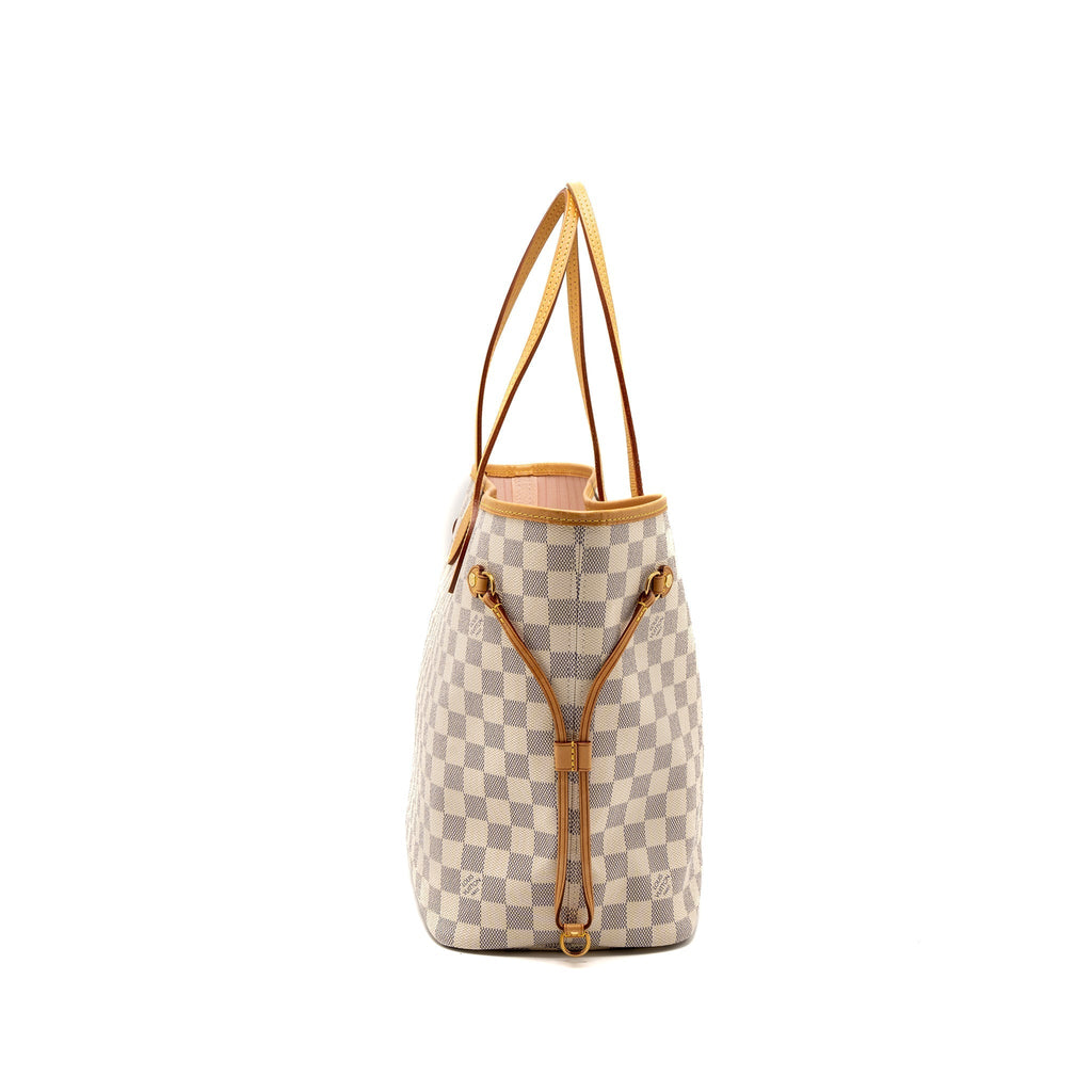 LOUIS VUITTON NEVERFULL MM DAMIER AZUR CANVAS GHW
