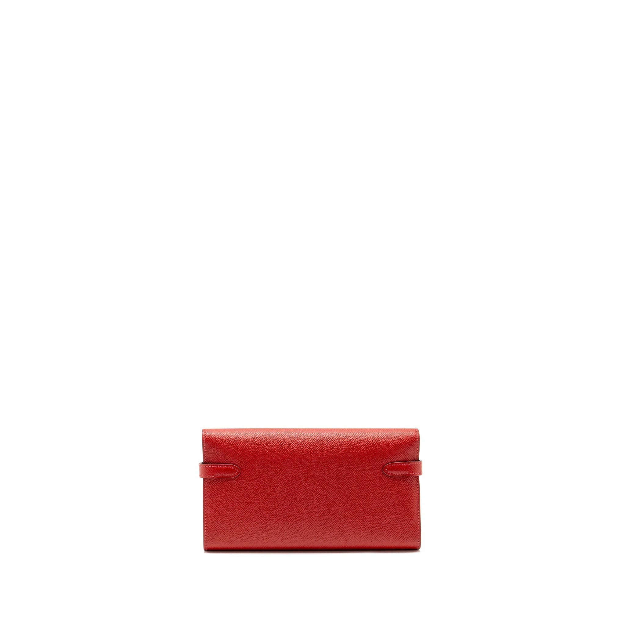 HERMES KELLY LONG WALLET EPSOM RED SHW