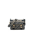 DIOR SMALL DIORCAMP BAG BLUE DIOR OBLIQUE EMBROIDERY GHW