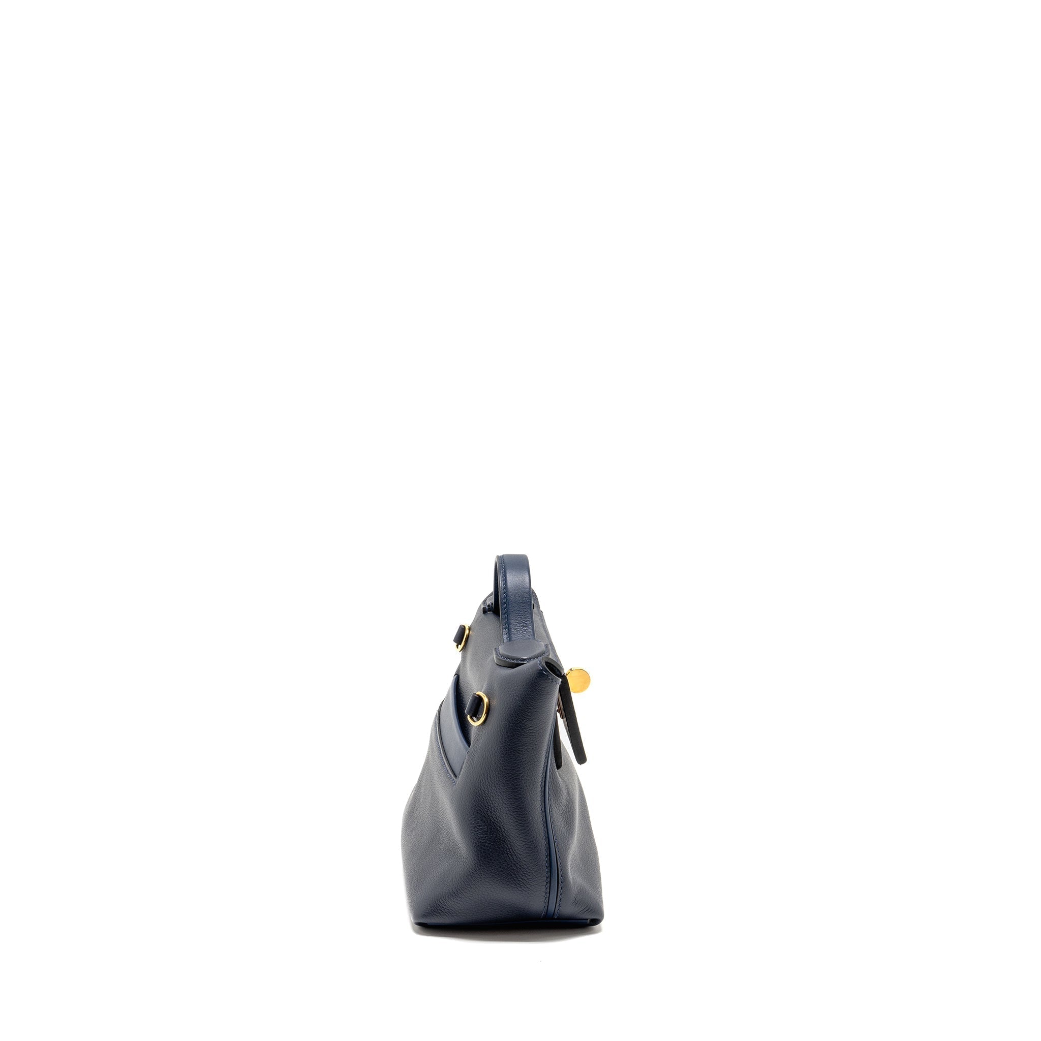 HERMES MINI 2424 24/24-21 BAG EVERCOLOR BLUE NUIT GHW